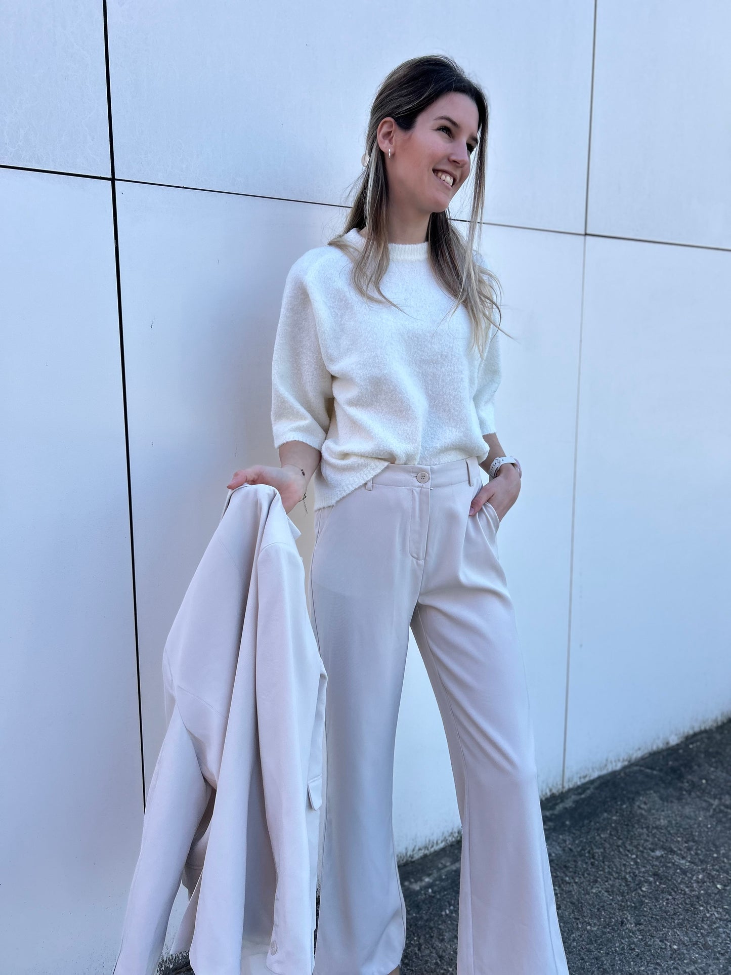 Ydence Knitted sweater Bunny off-white