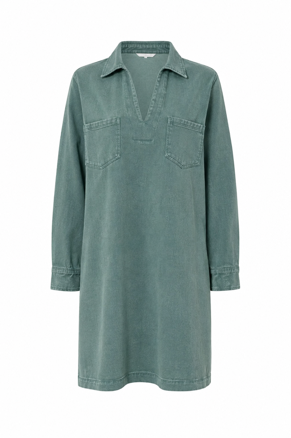 Jeansjurk Mila appelblauw zeegroen