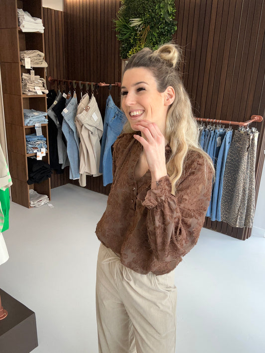 Blouse Saartje bruin