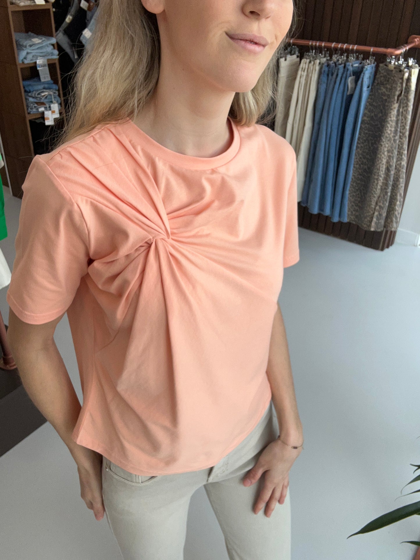 Eloise t-shirt peach Kaffe