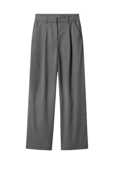 Flanellen wide fit broek Marina