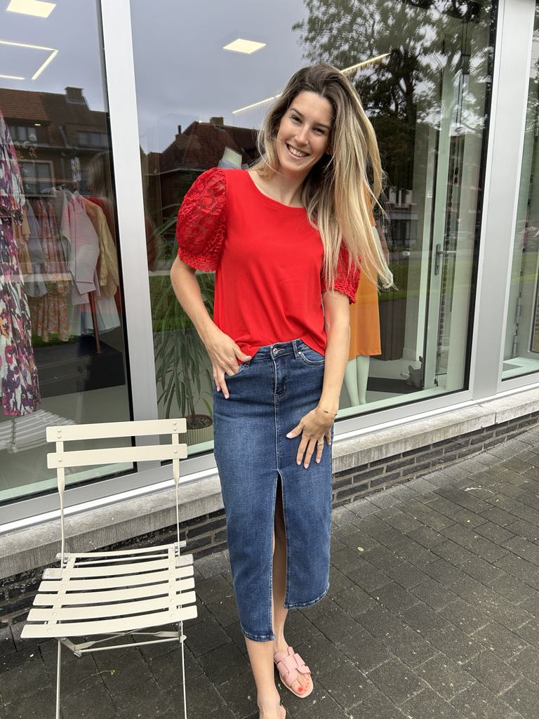 T-shirt Princesse rood