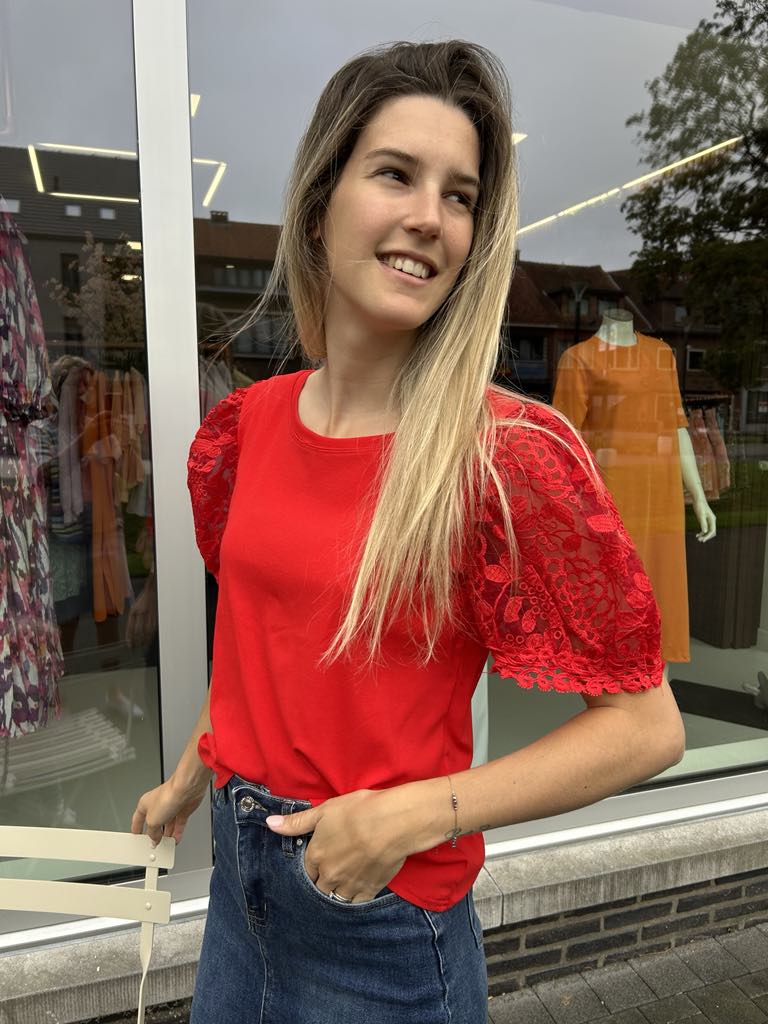 T-shirt Princesse rood