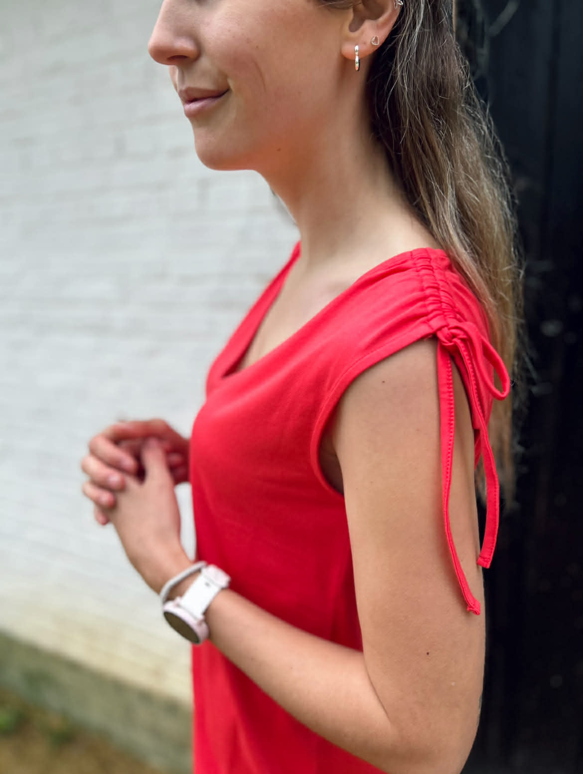 Yest jurk Tekla Essential hot red