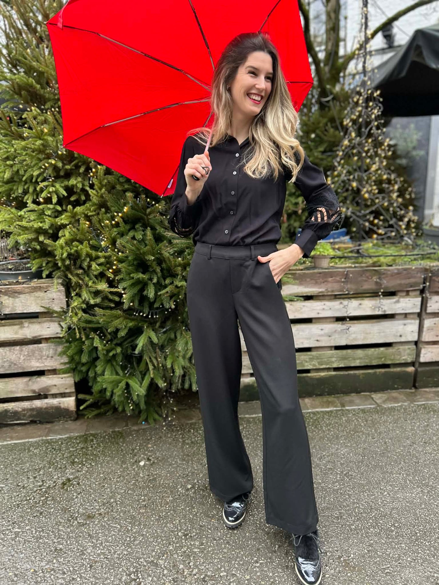 Kaffe broek Valley zwart